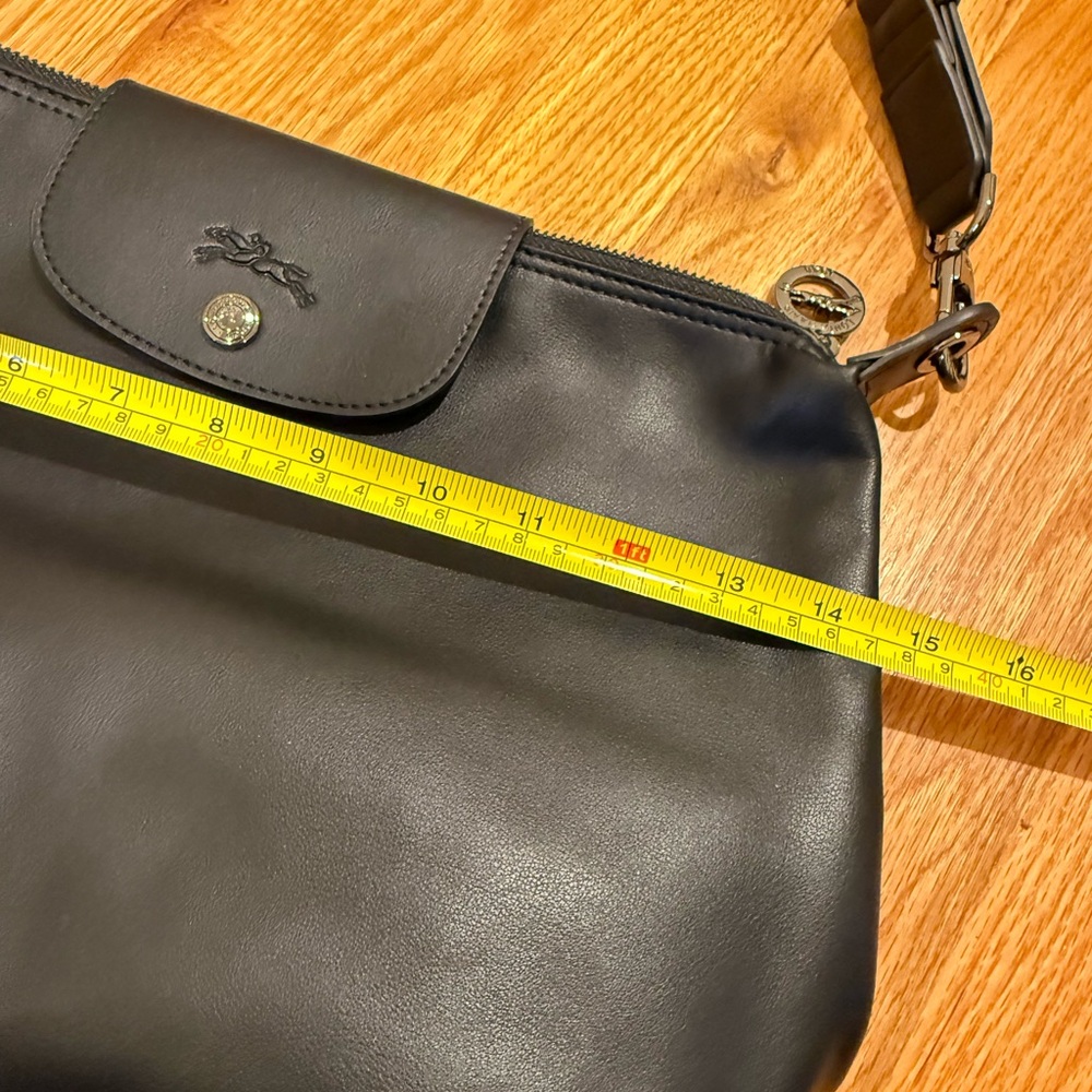 Longchamp Le Pliage Xtra Medium Leather Hobo Bag Women's Black (worn Once) - Picture 12 of 12